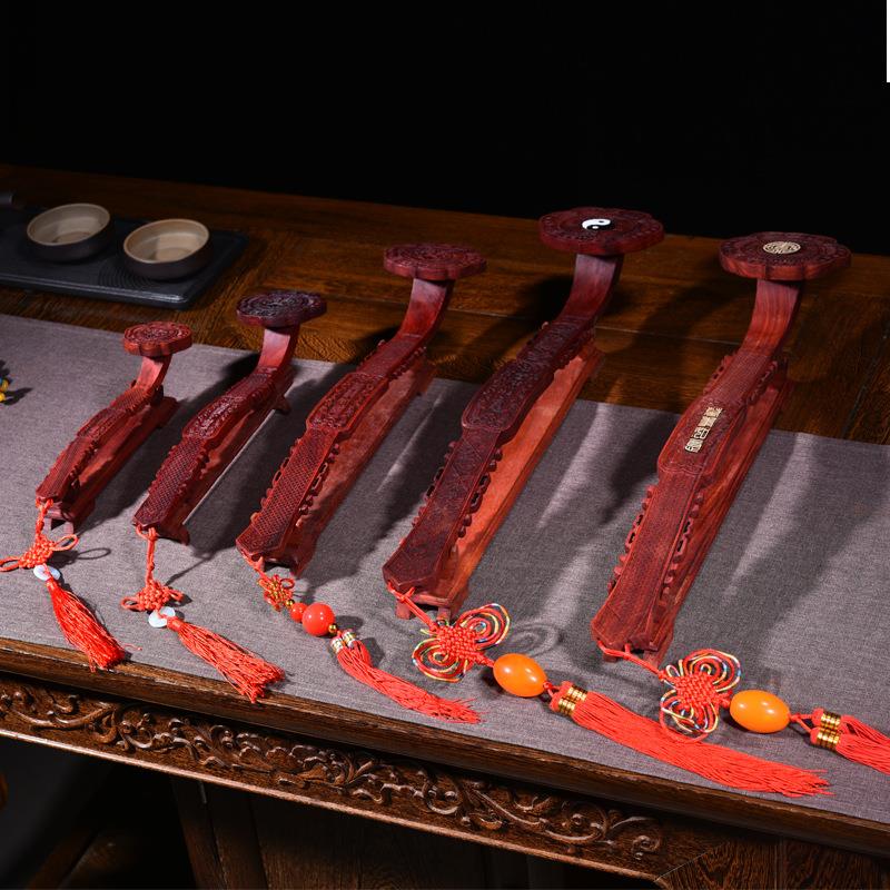 红木如意红檀木如意吉祥如意大小号开业礼品绿檀木万事如意木雕摆