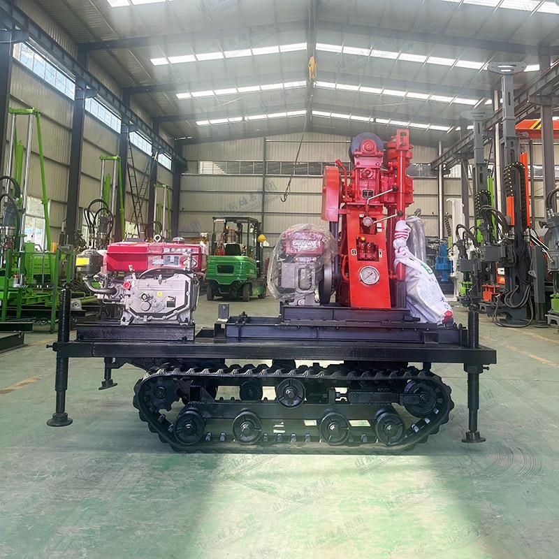 塔架式50型勘探钻机 长行程取芯打井一体机 履带行走工程钻探机
