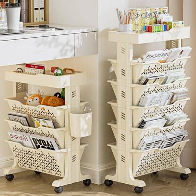移动收纳架小推车桌下学生书桌置物架侧边书架收纳落地书桌旁书本