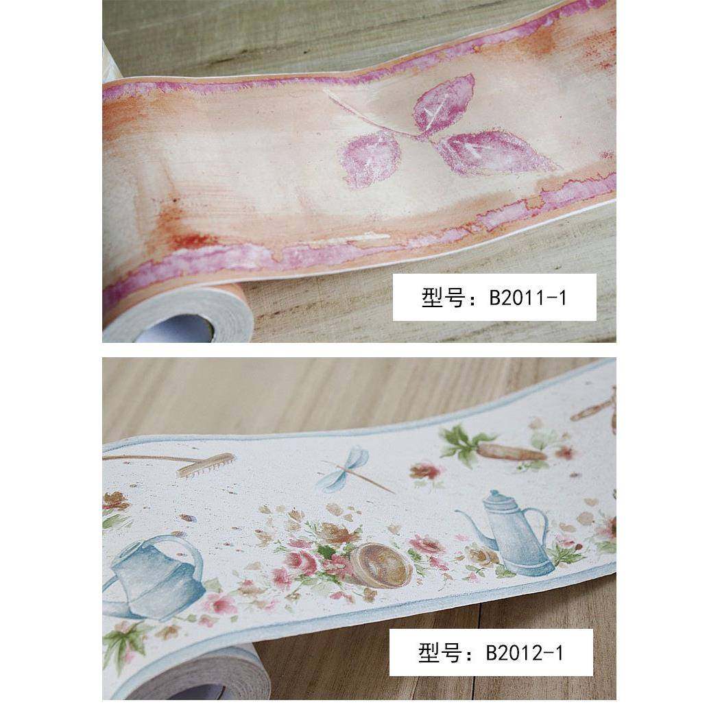 水果鲜花爱花PVC自粘腰线贴家具装饰墙纸卧室客厅贴纸腰线贴,家装主材,其它材质类墙纸,淘宝优惠券,粉丝福利购,淘宝优惠卷