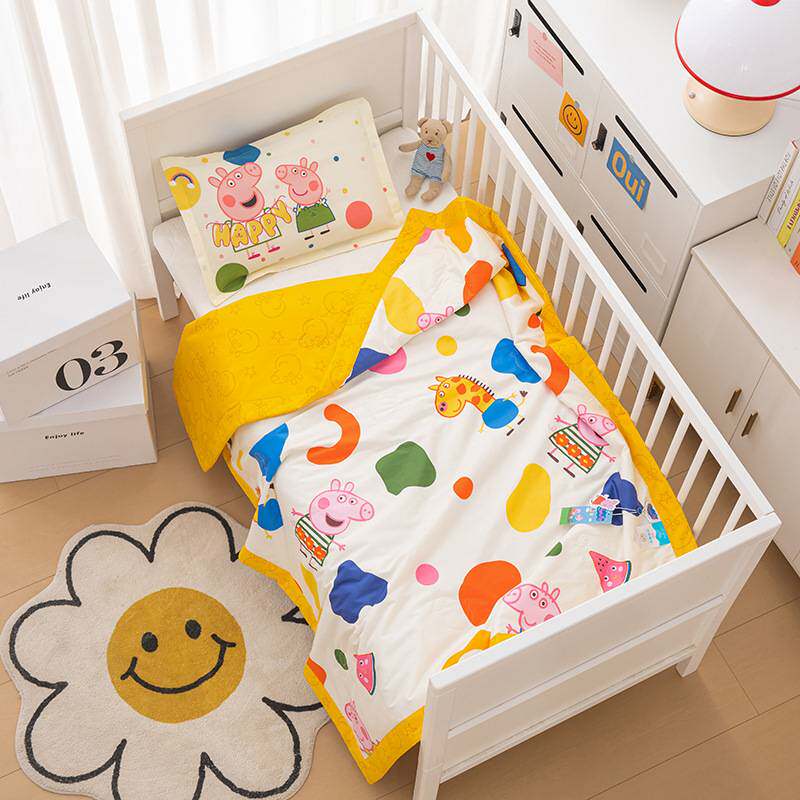 全棉幼儿园被子三件套儿童卡通纯棉被套午睡夏被婴儿宝宝入园套件
