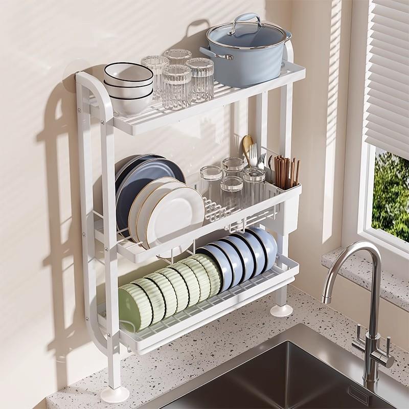 碗架厨房置物架放碗沥水架碗筷收纳碗盘碗碟餐具台面架子水槽
