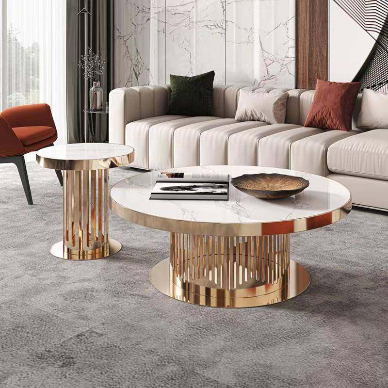 轻奢岩板茶几圆形现代简约意式小户型创意设计师不锈钢大小圆组合,3C数码配件,其它配件,淘宝优惠券,粉丝福利购,淘宝优惠卷