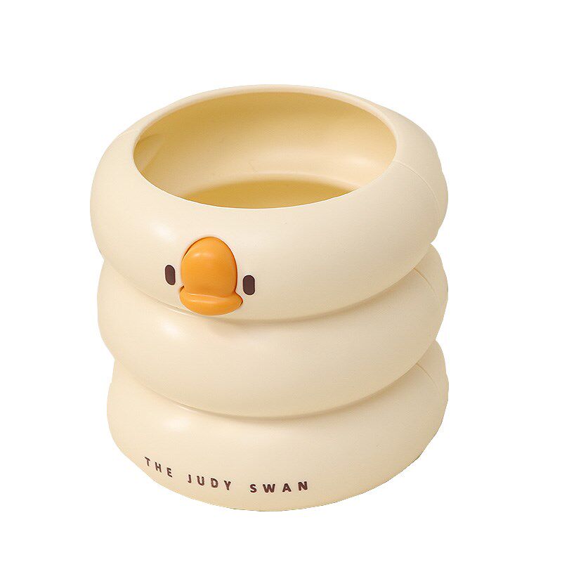 可爱鸭鸭笔筒礼物壁挂化妆刷置物架宿舍学生桌面创意放笔的收纳杯