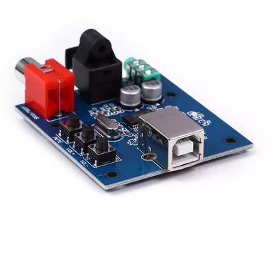 PCM2704 USB声卡DAC解码器 USB输入同轴光纤HIFI声卡解码器发烧