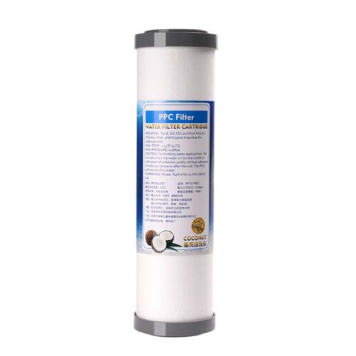 10寸通用PPC棉椰壳炭复合滤芯净水器纯水机水过滤除泥沙铁锈余氯