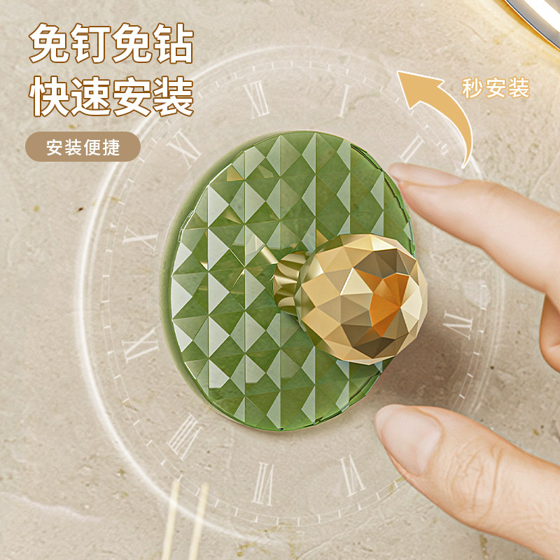 免打孔多功能轻奢亚克力挂钩厨房卫生间抽屉把手多用途宝石小挂钩