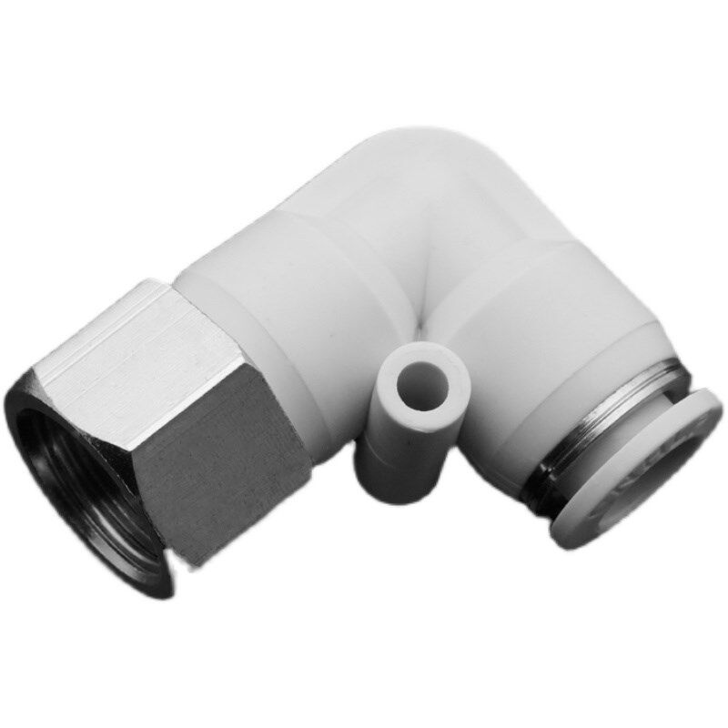 精品白色接头气动气管内牙直角弯头PLF4 6 8 10 12-01 02 03 04