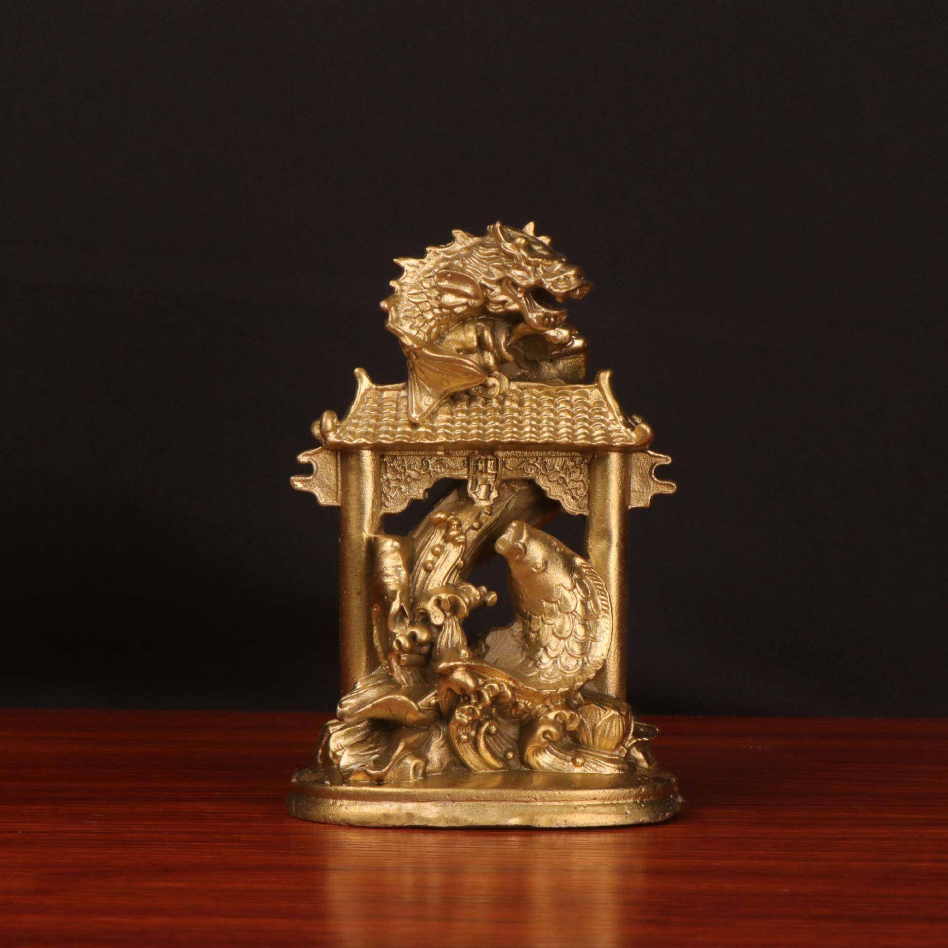 铜鱼龙门鱼跃龙门龙头鱼鲤鱼跃龙门铜摆件,家居饰品,装饰摆件,淘宝优惠券,粉丝福利购,淘宝优惠卷