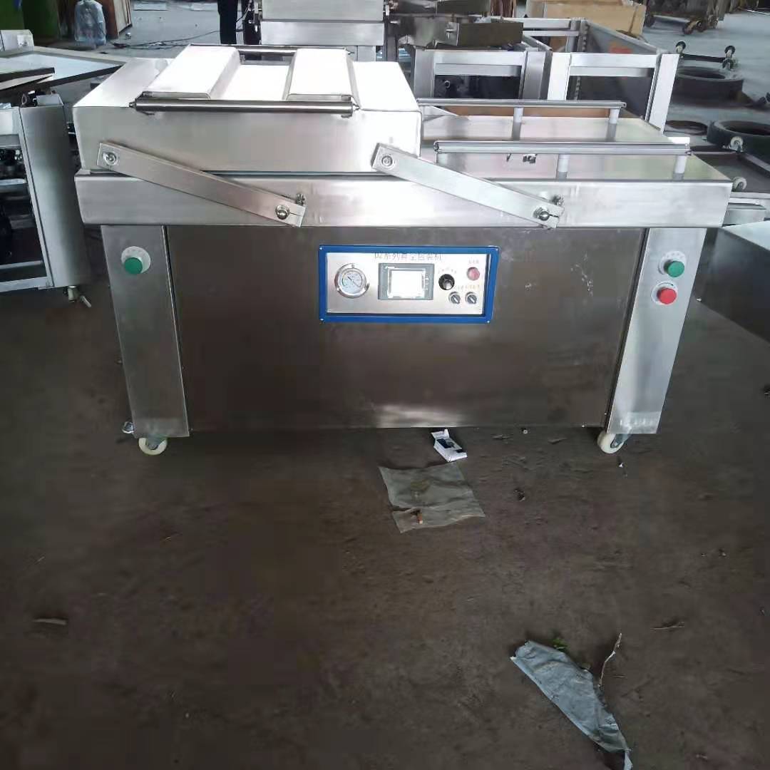自动摆盖式毛鸡蛋真空包装机腊肉肠抽真空封口机双封条真空包装机