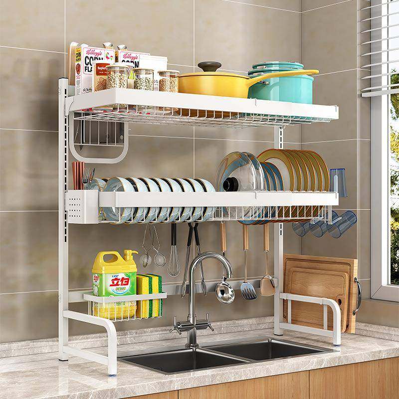 厨房水槽置物架台面碗盘收纳架多功能洗碗架水池上放碗碟架沥水架