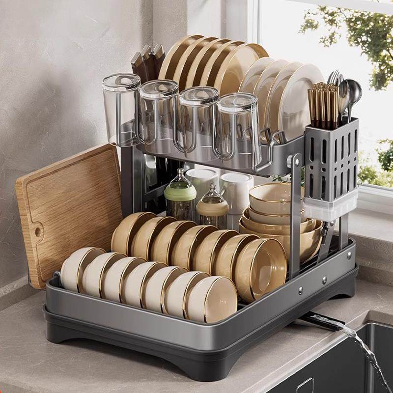 碗架厨房置物架碗盘沥水架台面多功能家用筷子砧板碗碟碗筷收纳架,厨房/烹饪用具,抹布架/厨房清洁收纳架,淘宝优惠券,粉丝福利购,淘宝优惠卷