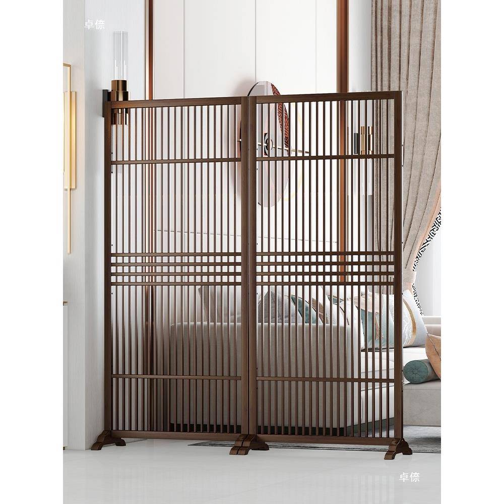 新中式关屏风隔断客厅格栅装AP-DSNZP饰日式入户门办公室实木进玄