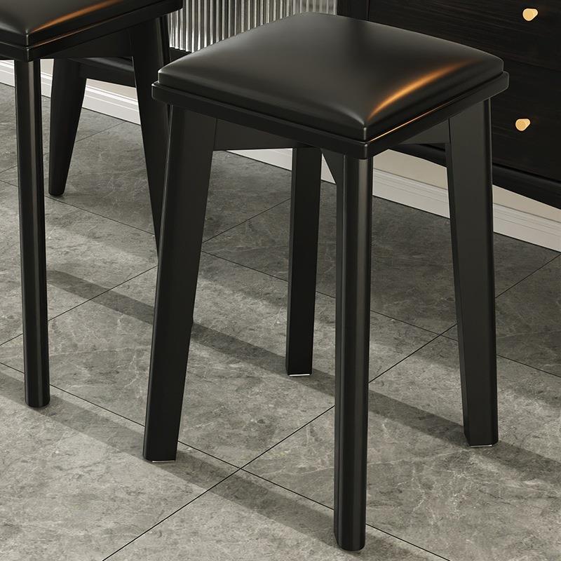 化妆凳网红梳妆凳梳妆台简约风实木软包凳子书桌凳小方矮凳换熙唐