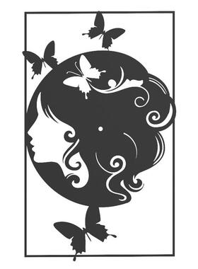 家用铁艺壁挂饰镂空蝴蝶创意艺术工艺酒店客厅床头酒吧墙壁艺术品