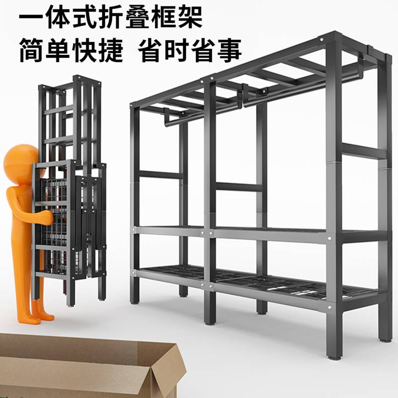 免安装衣柜出租房用简易布衣柜结实耐用卧室家用全折叠厚钢架组甄