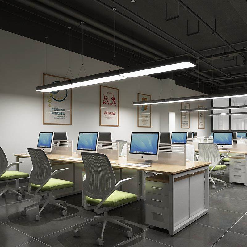 led长条灯吊线办公室吊灯长方形工作室超市店铺工程灯具工业风