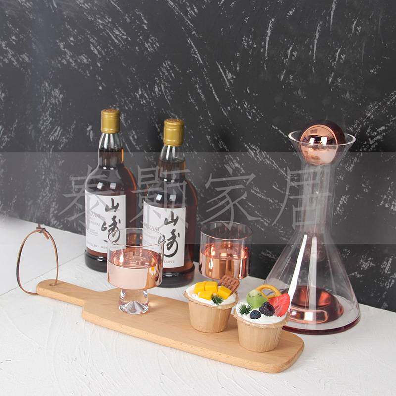 简约酒具套装样板房间售楼处软装酒吧酒柜仿真山崎威士忌假酒道具