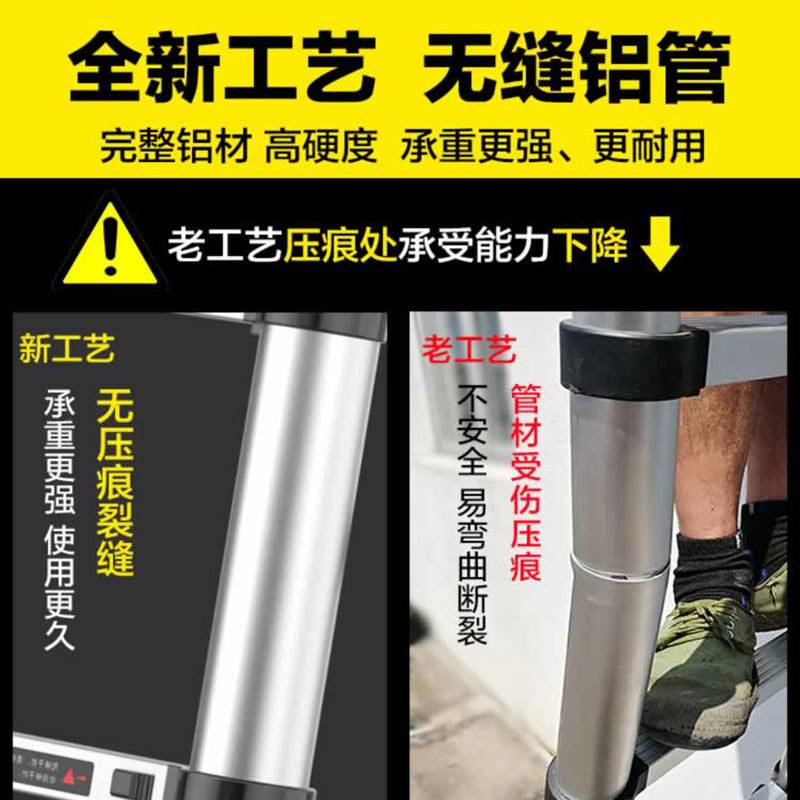 伸缩梯直梯一字小楼梯台阶迷你快速收缩阁楼伸降升降云梯家用梯子