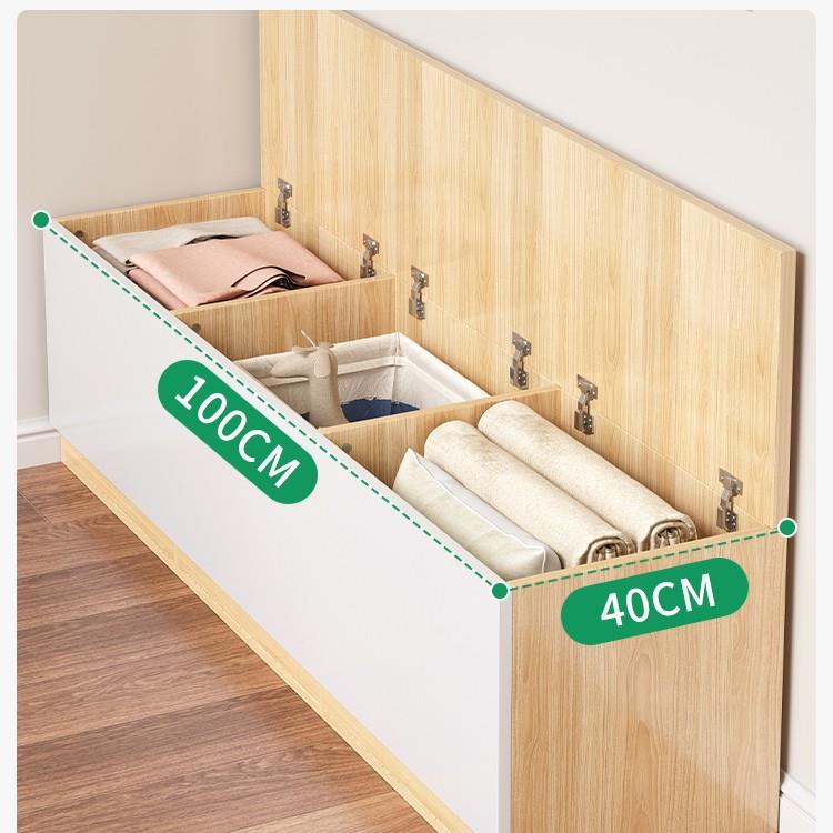 缝条隙简约现代窄床尾夹缝床边柜储物柜床头柜ll柜长柜B112B-21卧