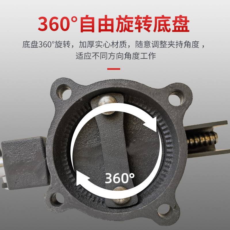 大象虎钳厂家销售美式重型台虎钳 工业级台钳夹具可旋转