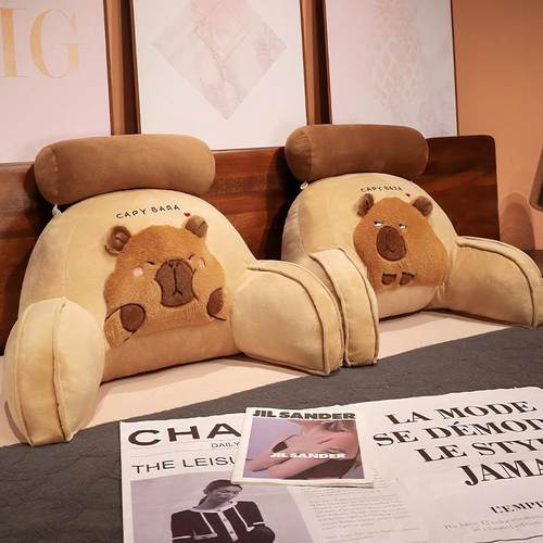 卡皮巴拉床头靠垫软包靠枕抱枕大靠背宿舍学生床上看书玩手机