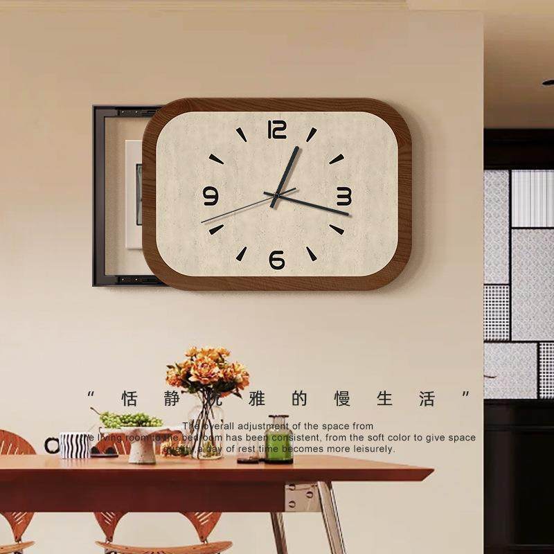 法式复古电表箱装饰画带时钟表中古风配电箱弱电箱电闸盒遮挡挂画