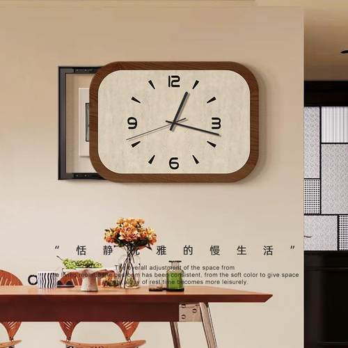 法式复古电表箱装饰画带时钟表中古风配电箱弱电箱电闸盒遮挡挂画