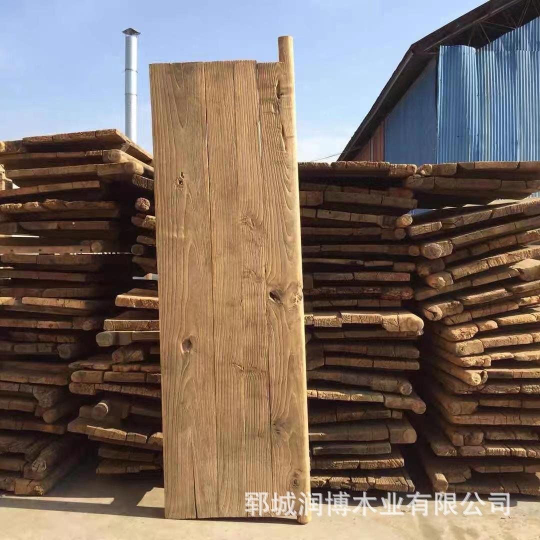 风化纹理老榆木门板规格榆木板材护墙板茶台桌面加工定 做