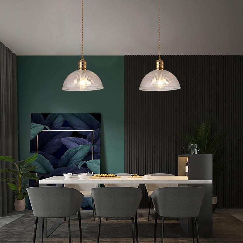 北欧简约民宿卧室床头过道阳台吧台餐厅灯复古玻璃吊灯