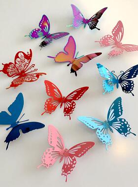 商场店铺开业吊饰幼儿园挂饰空中彩色金属蝴蝶珠宝店挂件田园走廊