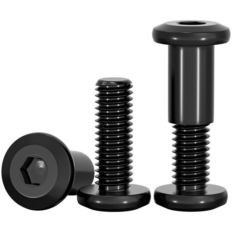 黑色304不锈钢平圆头夹板对锁螺母倒边内六角家具螺帽子母钉套装,机械设备,矿山专用设备,淘宝优惠券,粉丝福利购,淘宝优惠卷
