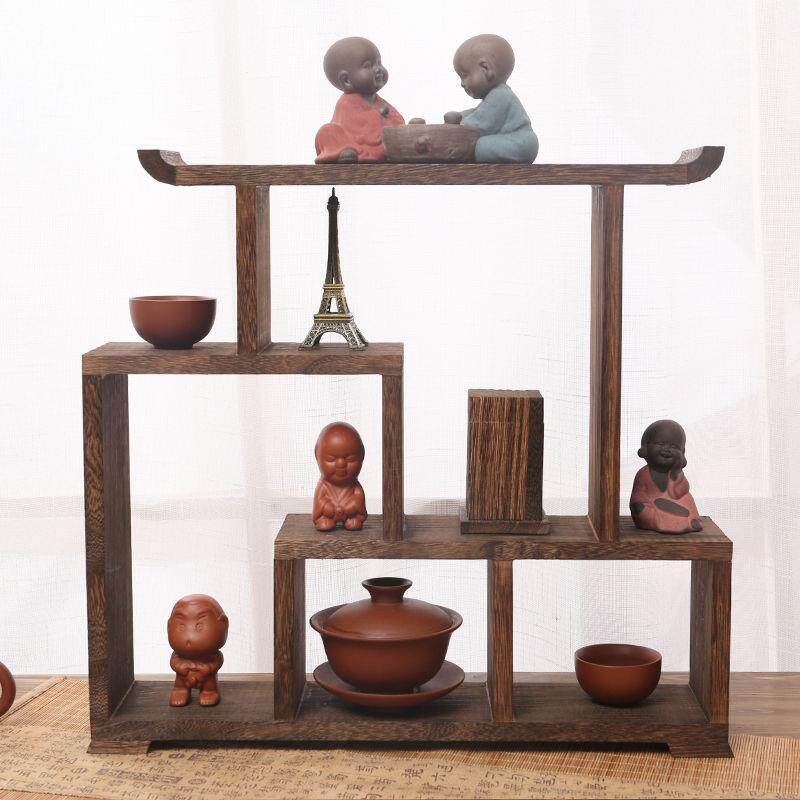 无品牌/桌摆件迷你实木展示架面多博宝阁茶中式紫砂壶架子古架小