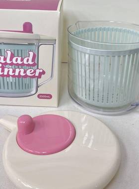 包邮17712塑料脱水厨房沙拉蔬菜甩干器洗菜器水甩干果机高颜值把