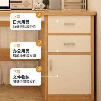 电脑桌台式家用卧室书桌学生学习写字桌子简易出租屋带抽屉办公桌