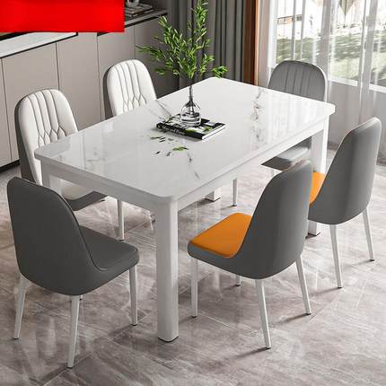 钢璃餐化桌组合家用小户型玻桌子正方形椅YUM2人吃饭简约出租房四