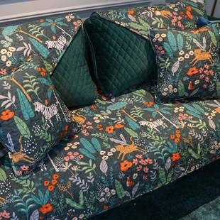雨朵新品丛林森卡系通沙发YTK布垫艺防滑客厅沙发套垫坐四季通用
