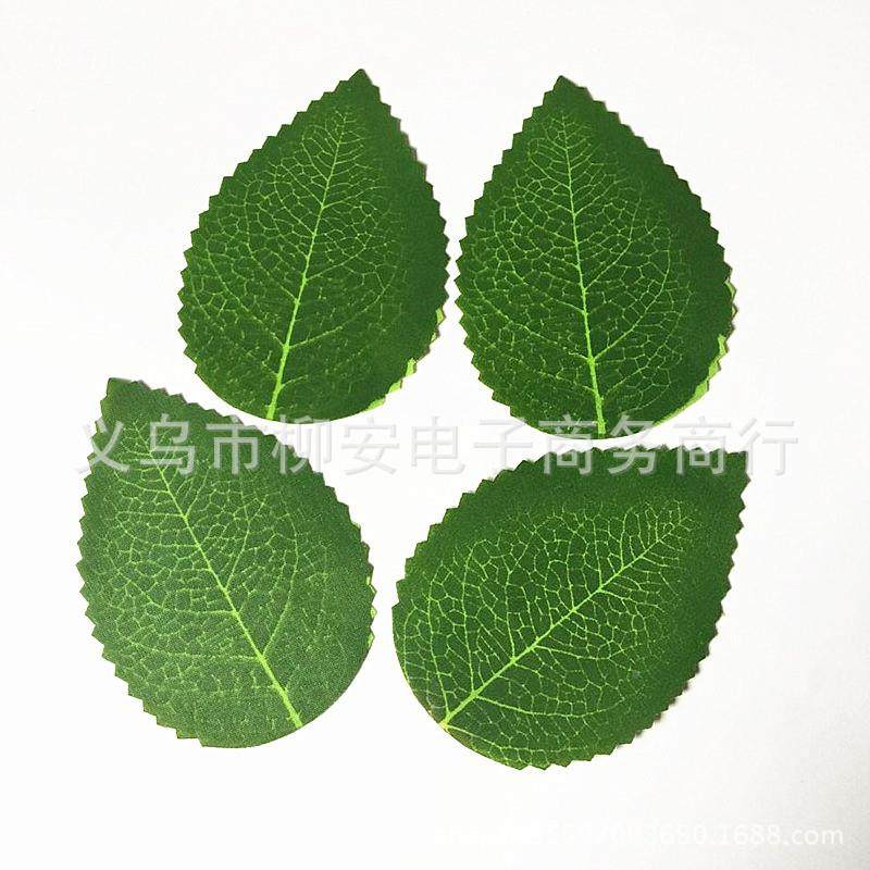 仿真印叶朵子绿色仿真假树叶片丝网配饰花JHL花配饰丝材料用品