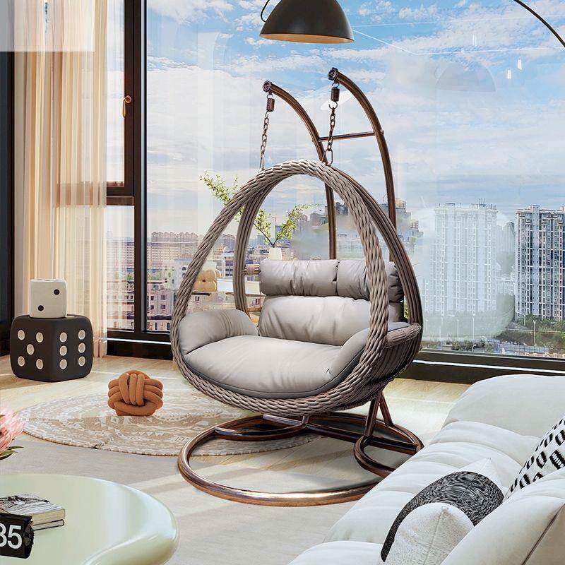 外吊篮家双秋千鸟巢用吊椅藤椅单人摇椅室内QOY吊床阳台户懒人沙