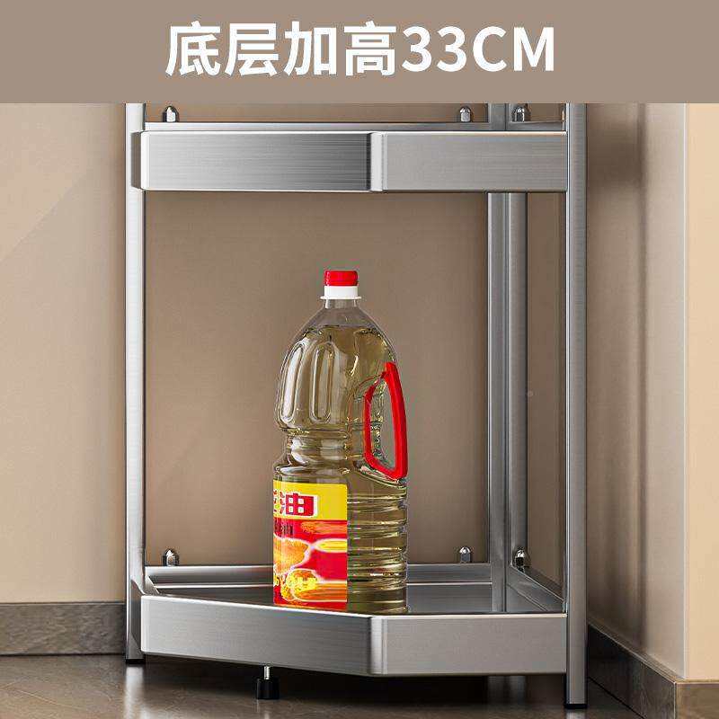 34不锈钢厨置房物架料架台面放调味瓶品调三TTqmrmxf角转角0多功