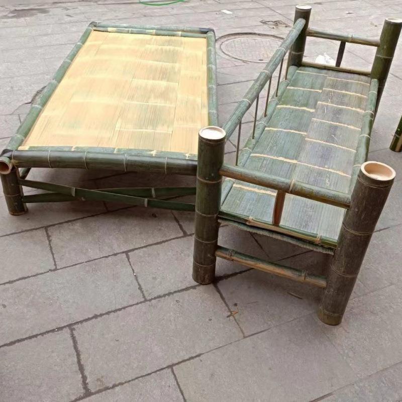 竹床全纯易手工楠制作两用DKM竹简一体单人家用双人午休传统竹竹