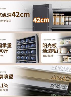 厨餐柜带房柜门门橱31338柜多功能碗柜翻边柜多层厨房储物柜防尘