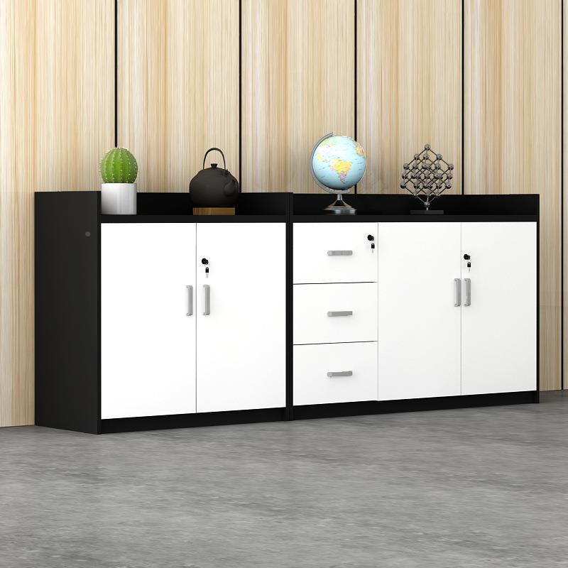 办公文件柜矮柜SNJ木带柜锁料储物柜地柜靠墙边柜会议资室茶质水