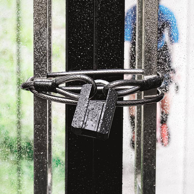 户外大防水防锈G916指纹小锁家用电子小锁区门挂铁链锁宿舍储物柜