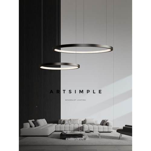 全铜吊意式极灯简客厅灯轻奢大气现代简约559餐厅灯别墅挑复高式