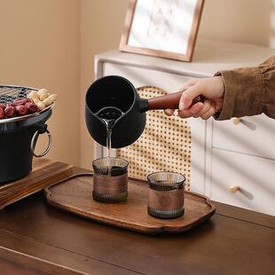 炉煮茶铁罐罐sk091壶水壶户外取柴火烧暖围烤壶碳火炉子铸铁提梁