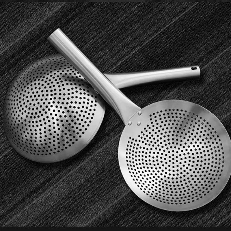 笊篱不锈钢304捞冰大勺过滤网厨房漏勺商用细网捞勺线哩漏壳细孔