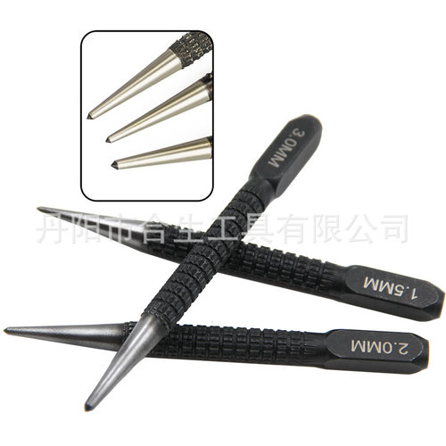 3pc方柄滚花冲子冲头1.5 2.0 3.0mm中心冲打孔定位冲1/32英制冲子