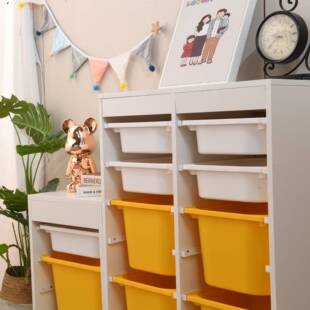 工厂直发舒法特儿童实木收纳置物架宝宝玩具收纳大容量杂物整理柜