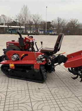 果履园大棚小型链轨式微耕机带翻地田机履带式油XJC柴犁地耕机